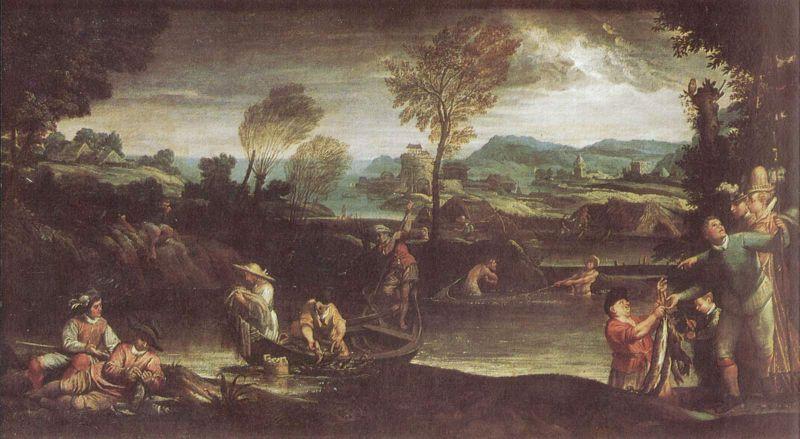Annibale Carracci Der Fischfang oil painting image
